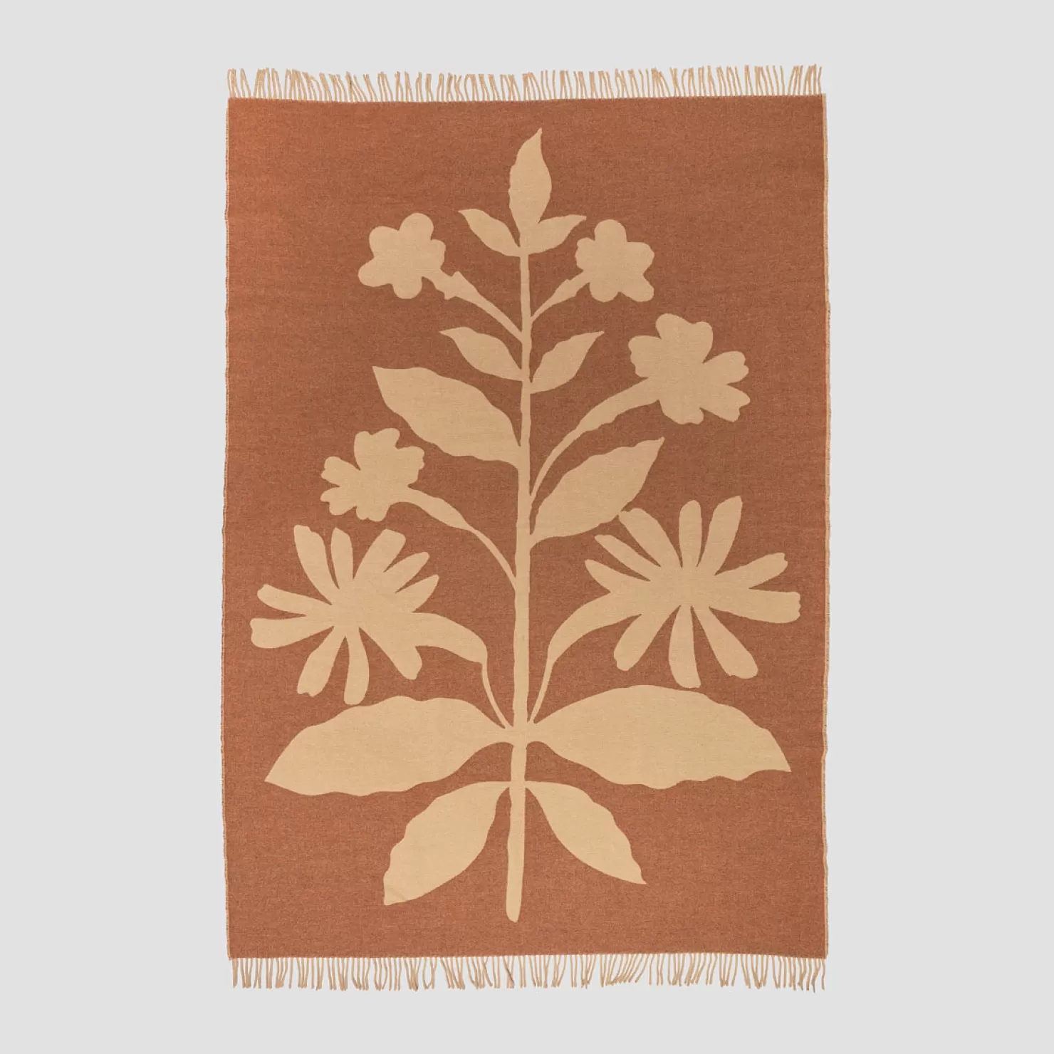 Piglet in Bed Botanical Wool Blanket