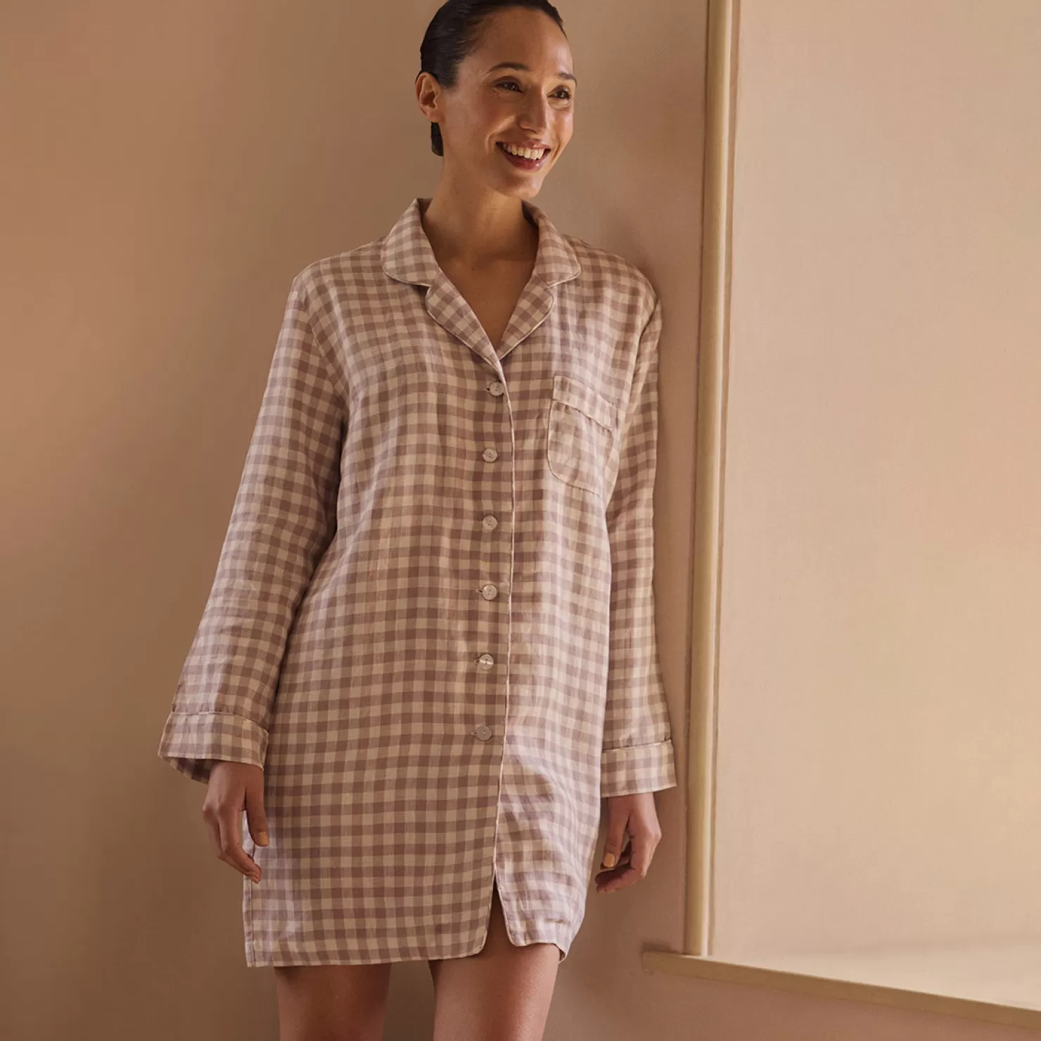 Women Piglet in Bed Linen Night Shirt