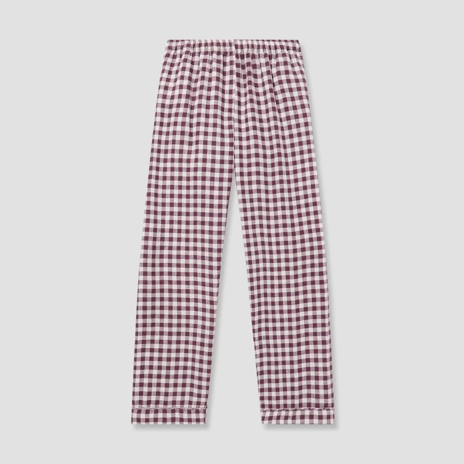 Piglet in Bed Men's Berry Gingham Pajama Pants