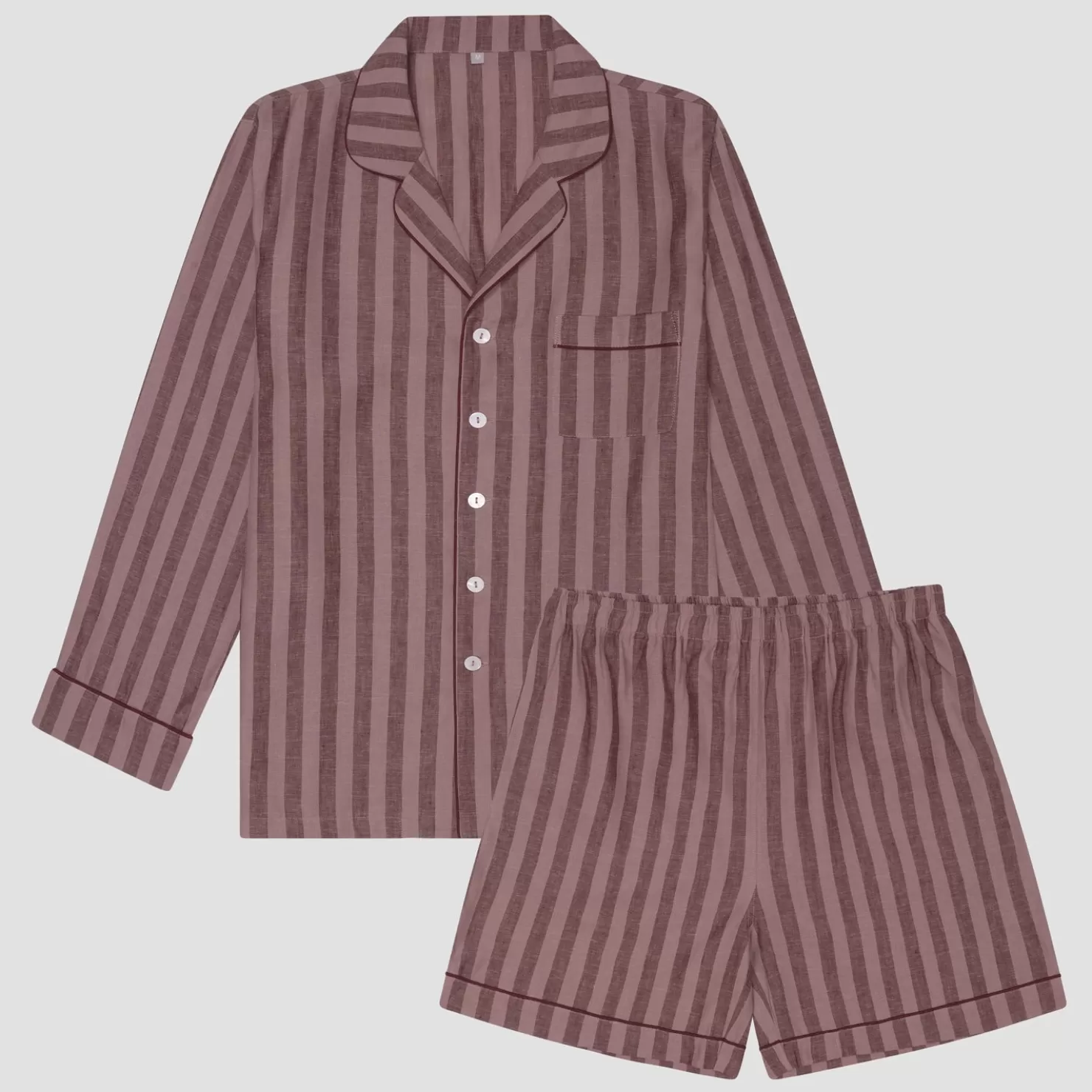 Piglet in Bed Men's d Linen Pajama Short Set