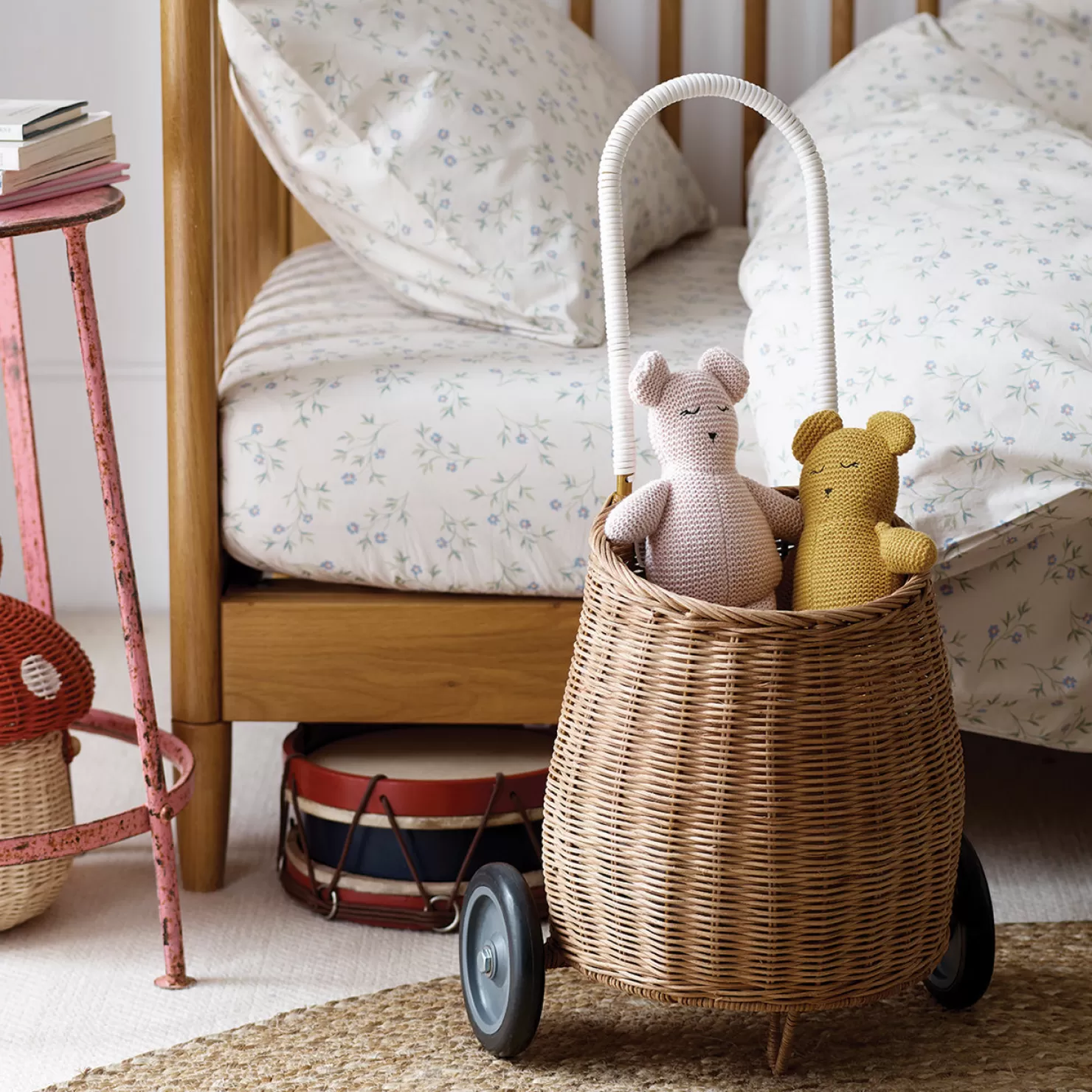 Kids Piglet in Bed Oatmeal Mini Trolley