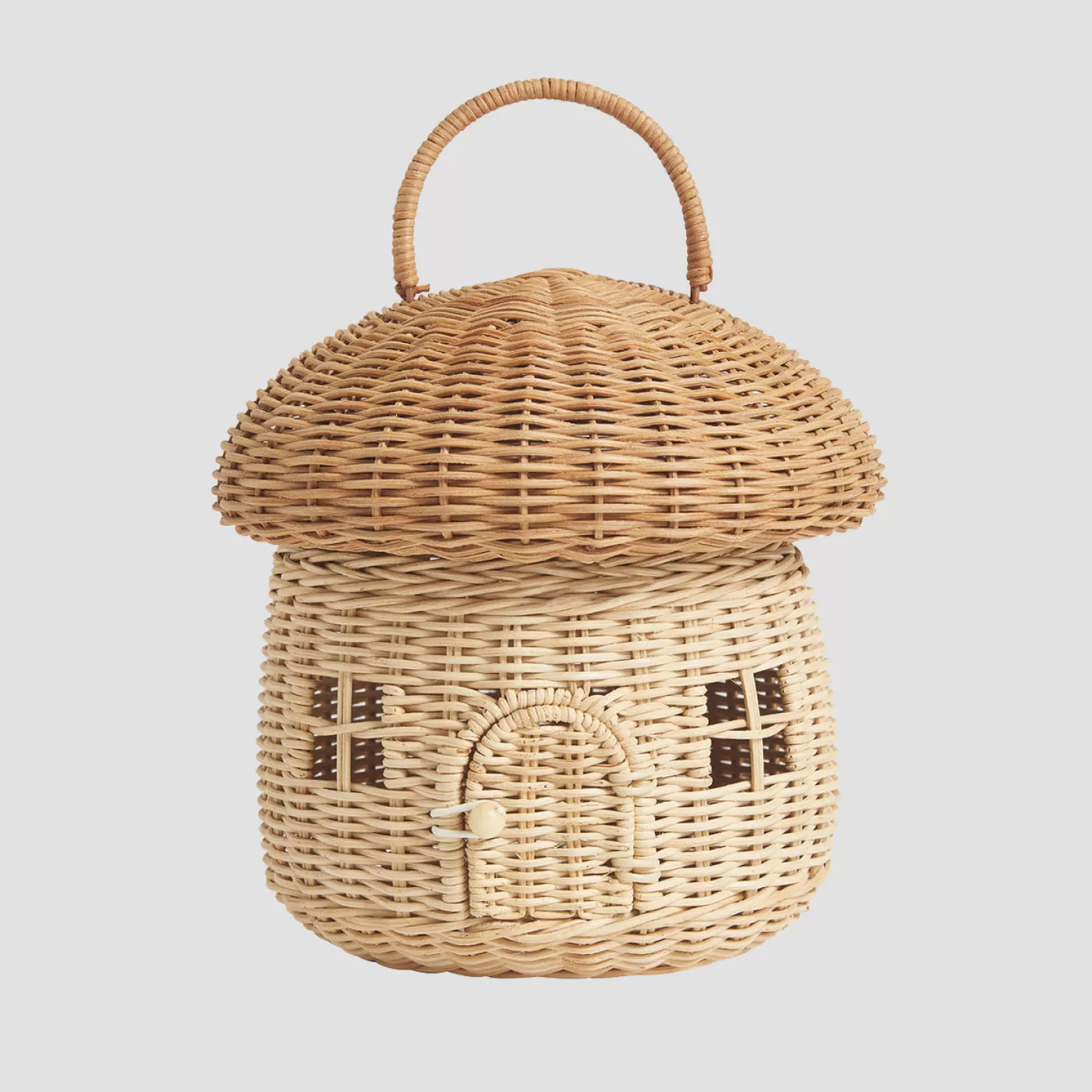 Kids Piglet in Bed Oatmeal Mushroom Basket