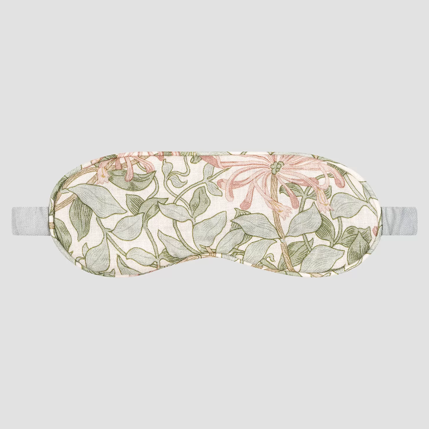 Women Piglet in Bed Soft Sage Honeysuckle Linen Sleep Mask