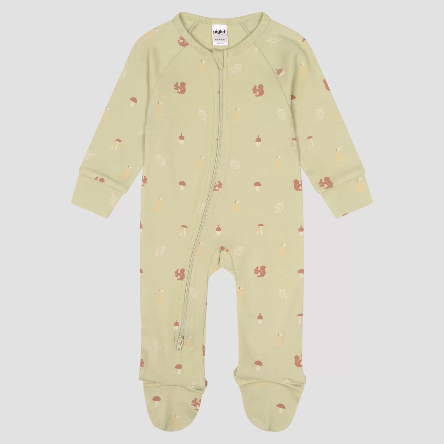 Kids Piglet in Bed Long Sleeve Sleepsuit